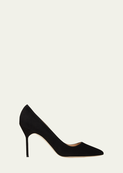 Manolo Blahnik Bb 90mm Suede Pumps