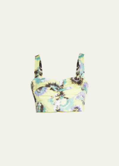 Jason Wu Collection Tie-dye Cotton Bra Top In Multi