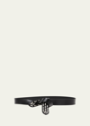 Isabel Marant Lecce Studded Leather Belt In Black
