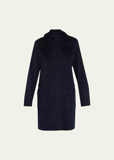 Akris Punto Duffle Reversible Hooded Coat