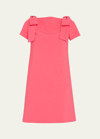 Carolina Herrera Bow Detail Shift Dress In Pink