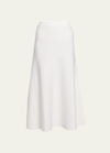Gabriela Hearst Freddie Midi Wool-cashmere Skirt In White
