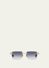 Dita Men's Meta Evo One Rimless Rectangle Sunglasses In Purple