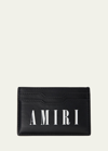 Amiri Men's Leather Logo Card Holder In Black