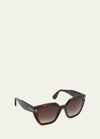 Tom Ford Phoebe Square Plastic Sunglasses In Brown