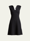 Giorgio Armani Mixed Wool Viscose Double Jersey Dress