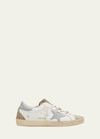Golden Goose Superstar Mixed Leather Low-top Sneakers In Blue