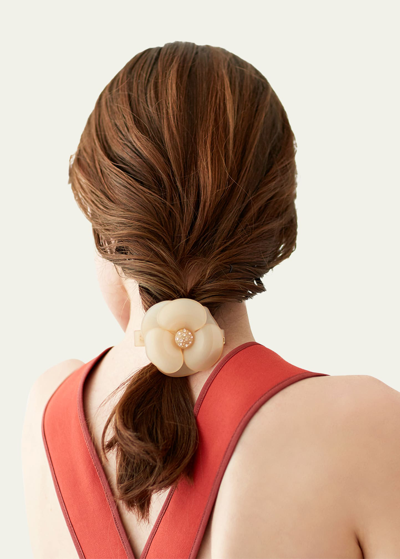 Alexandre De Paris Camelia Flower Crystal Barrette