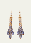 Nak Armstrong Deco Bell Earrings With Tanzanite, Ethiopian Opal And Recycled Rose Gold In Burgundy