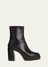 3.1 Phillip Lim Naomi Leather Zip Booties In Black