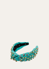 Lele Sadoughi Knotted Candy Jeweled Headband In Blue