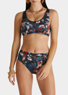 Aqua Blu Australia Abundance Lucy D/dd Cup Bikini Top In Multi