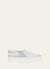 Vince Warren Flatform Suede Sneakers In White