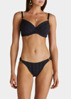 Aqua Blu Australia Emily Textured Underwire Bikini Top In Black