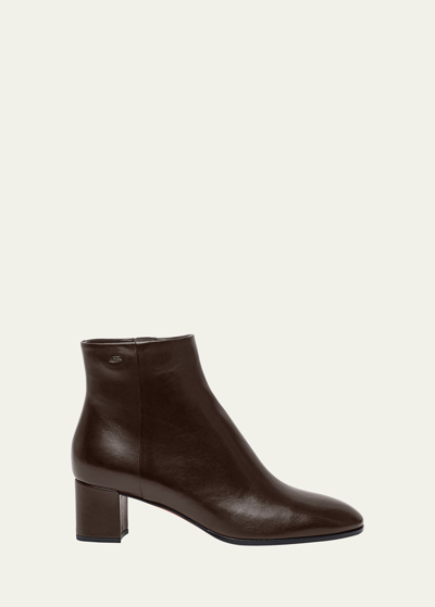 Santoni Halfrida Napa Zip Ankle Booties