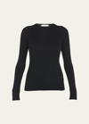 The Row Visby Rib Cashmere Top In Black