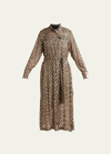 Golden Goose Leopard-print Fil Coupe Shirtdress In Multi