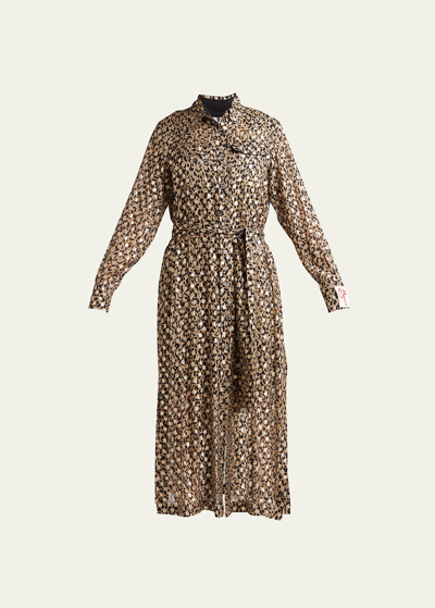 Golden Goose Leopard-print Fil Coupe Shirtdress