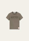 Golden Goose Distressed Logo Cotton Jersey T-shirt In Green