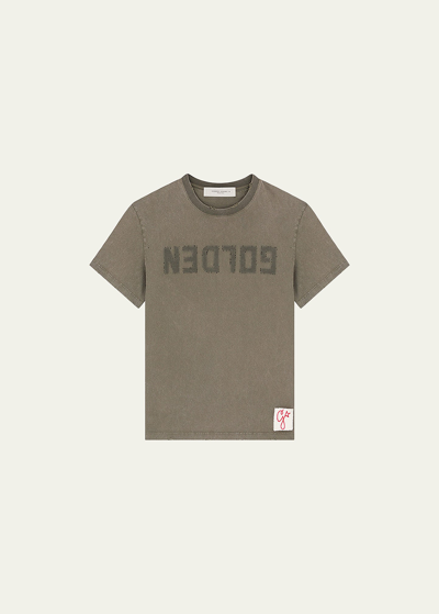 Golden Goose Distressed Logo Cotton Jersey T-shirt
