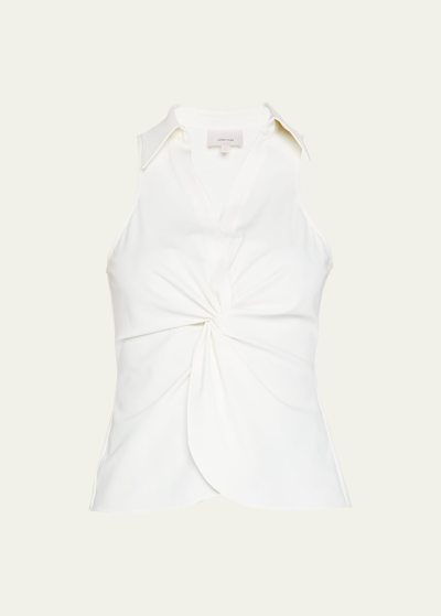 Cinq À Sept Mckenna Sleeveless Knot-front Top In White