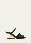 Fendi 65mm First Leather Sandals In Black
