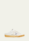 Golden Goose Superstar Sabot Leather Slide Sneakers In White