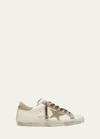 Golden Goose Superstar Mixed Leather Low-top Sneakers In White