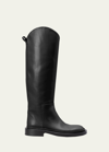 Jil Sander Royal Calfskin Tall Boots In Black