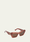 Loewe Acetate Cat-eye Sunglasses In Brown