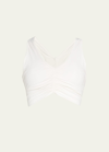 Alo Yoga Wild Thing Ruched Sports Bra In White