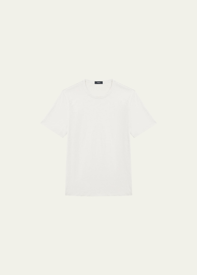 Theory Essential Tee In Cosmos Slub Cotton In White