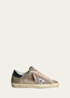 Golden Goose Superstar Mixed Leather Low-top Sneakers In Brown
