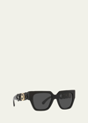 Versace Medusa Coin Square Acetate Sunglasses