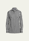 Ralph Lauren Capri Stripe Button-down Shirt In White