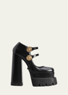 Versace Black Medusa Aevitas Platform Heels