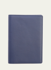 Royce New York Personalized Leather Rfid-blocking Passport Wallet With Vaccine Card Pocket In Blue