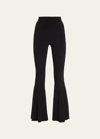Norma Kamali Fishtail High-waisted Flare Pants In Black