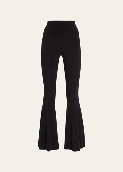 Norma Kamali Fishtail High-waisted Flare Pants