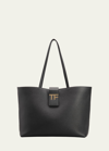 Tom Ford Tf Small E/w Tote In Grained Leather
