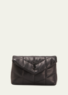 Saint Laurent Lou Puffer Ysl Pouch In Quilted Leather