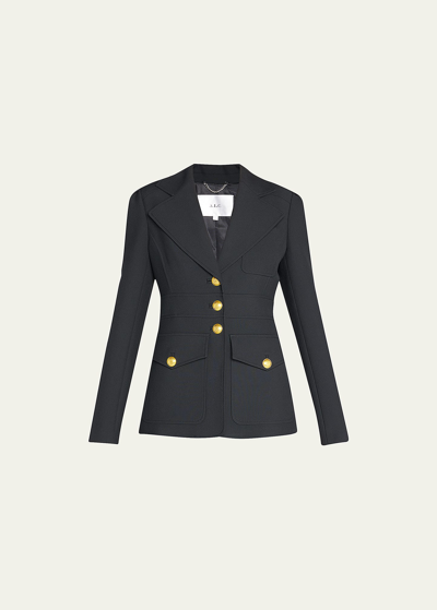 A.l.c Amelia Tailored Military Blazer Jacket In Blue