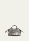 Balenciaga Neo Cagole Xs Metallic Strass Top-handle Bag In Gray