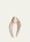 Eugenia Kim Maryn Knot Satin Headband In Neutral