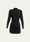 Saint Laurent Ruched Body-con Mini Dress