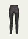 Lafayette 148 Cropped High-rise Leggings In Black