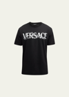 Versace Men's Barocco Logo T-shirt In Black