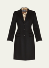 Dolce & Gabbana Single-breasted Wool-cashmere Long Top Coat In Black