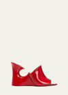 Alaïa La Sculpture Patent Sandals In Red