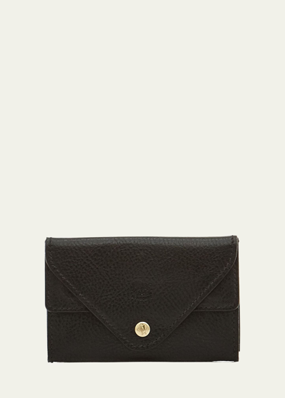 Il Bisonte Uffizi Leather Card Case In Black